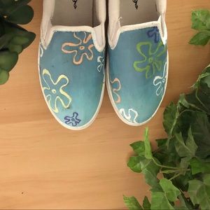 Custom SpongeBob Sky slip on shoes